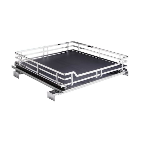 Hardware Resources 21" Polished Chrome STORAGE WITH STYLE Metal Soft-close Pullout Basket SWS-WB213PC